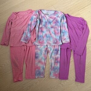 3 pairs silky girls long underwear